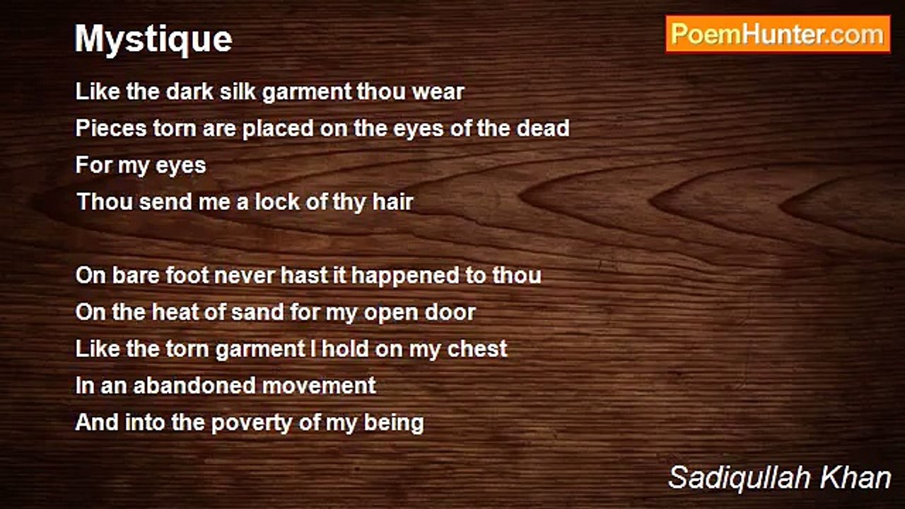 Sadiqullah Khan - Mystique