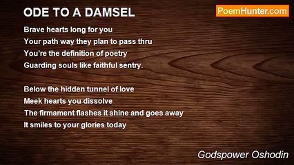 Godspower Oshodin - ODE TO A DAMSEL