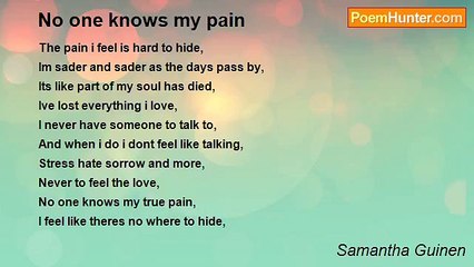 Samantha Guinen - No one knows my pain