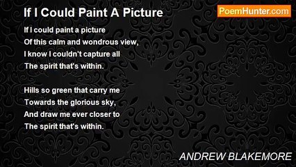 ANDREW BLAKEMORE - If I Could Paint A Picture