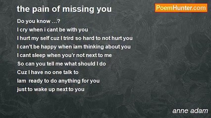 anne adam - the pain of missing you