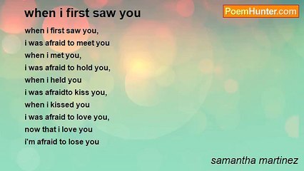 samantha martinez - when i first saw you