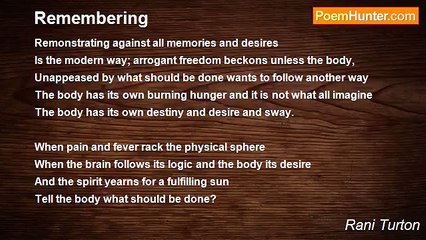 Rani Turton - Remembering