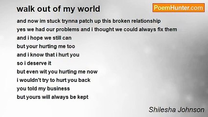 Shilesha Johnson - walk out of my world