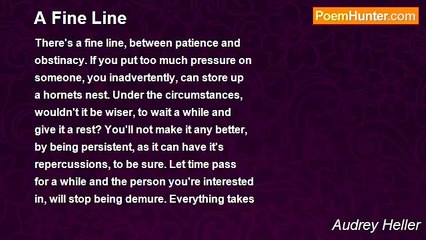 Audrey Heller - A Fine Line