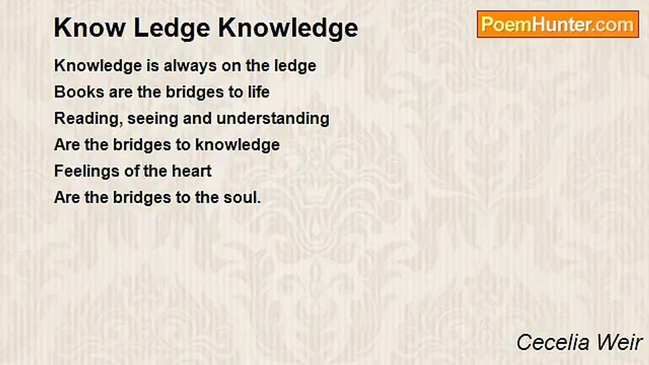 Cecelia Weir - Know Ledge Knowledge