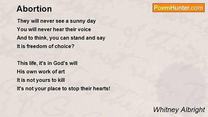 Whitney Albright - Abortion