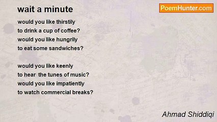 Ahmad Shiddiqi - wait a minute