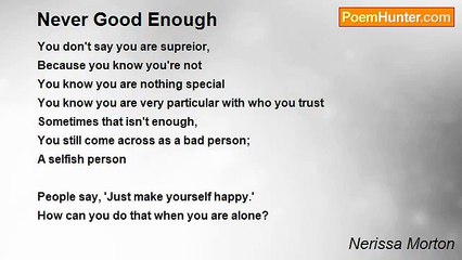 Nerissa Morton - Never Good Enough