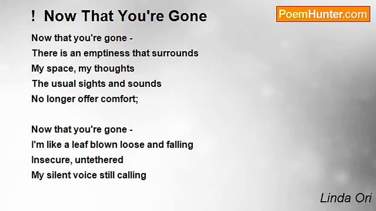 Linda Ori - !  Now That You're Gone
