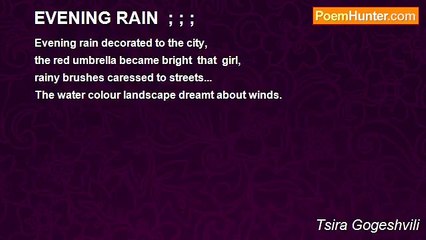 Tsira Gogeshvili - EVENING RAIN  ; ; ;