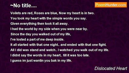 Dislocated Heart - ~No title....