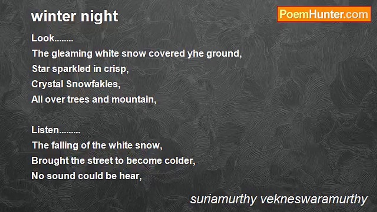 suriamurthy vekneswaramurthy - winter night