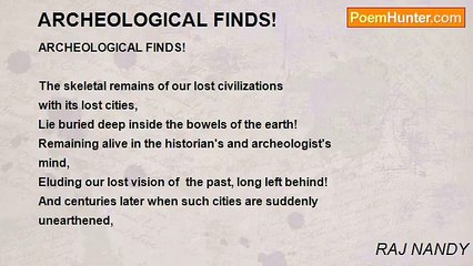 RAJ NANDY - ARCHEOLOGICAL FINDS!