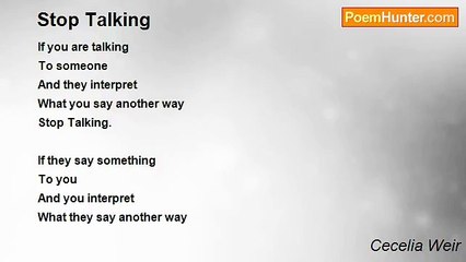 Cecelia Weir - Stop Talking