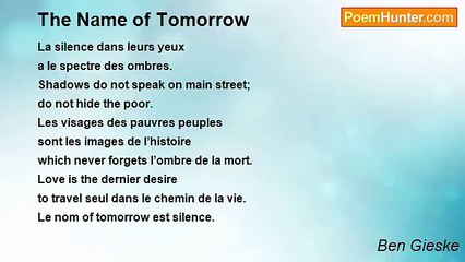 Ben Gieske - The Name of Tomorrow