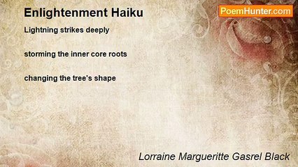 Lorraine Margueritte Gasrel Black - Enlightenment Haiku