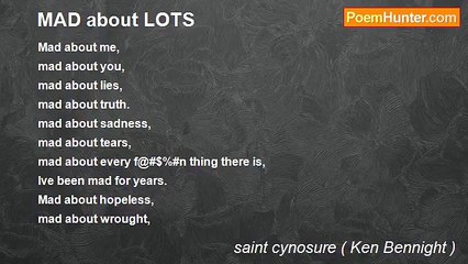 saint cynosure ( Ken Bennight ) - MAD about LOTS