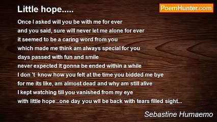 Sebastine Humaemo - Little hope.....