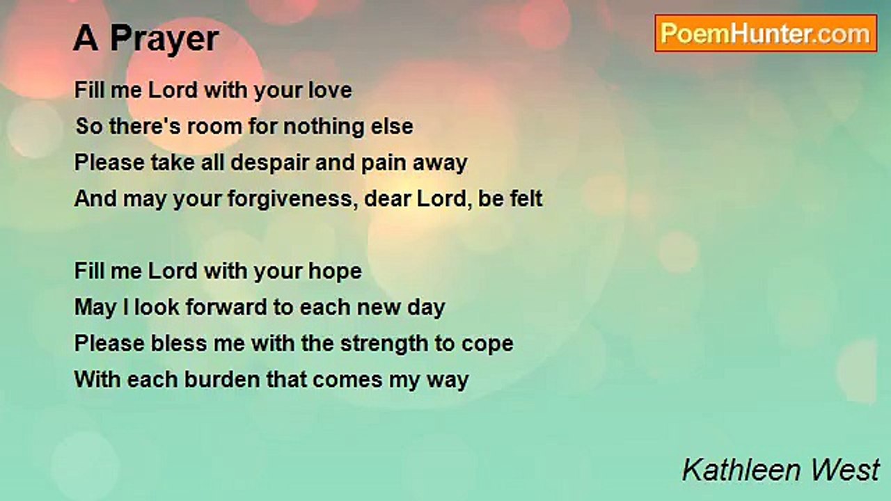 Kathleen West - A Prayer