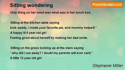 Stephanie MIller - Sitting wondering