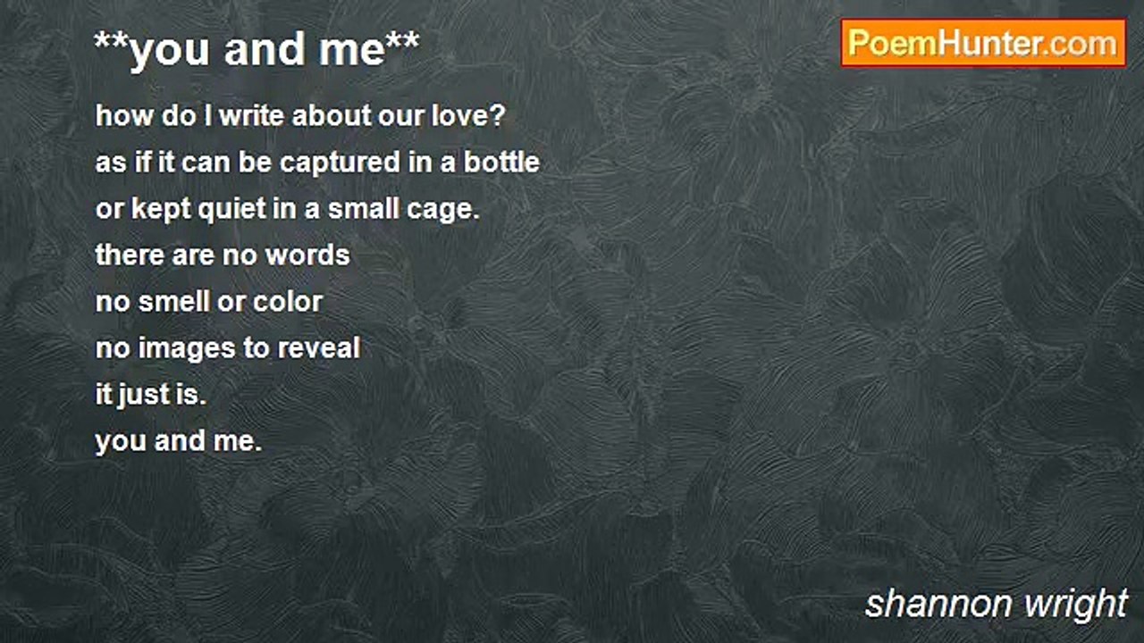 shannon wright - **you and me**