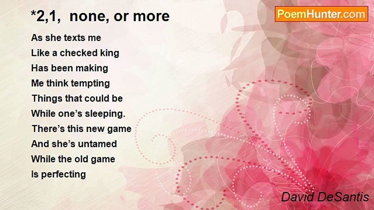 David DeSantis - *2,1,  none, or more