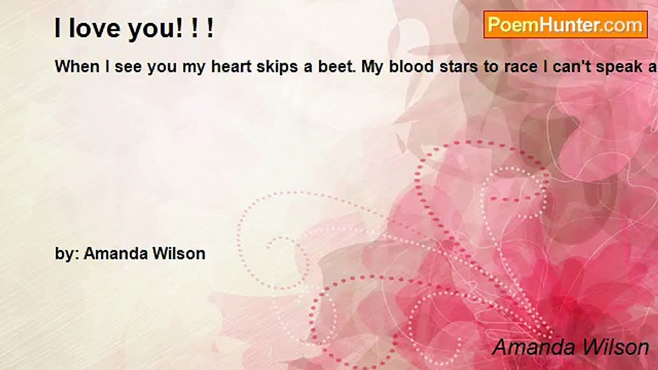 Amanda Wilson - I love you! ! !