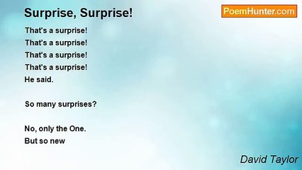 David Taylor - Surprise, Surprise!