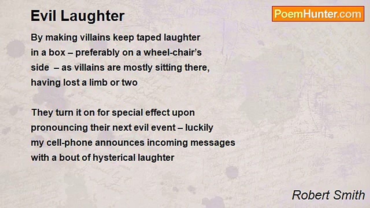 Robert Smith - Evil Laughter