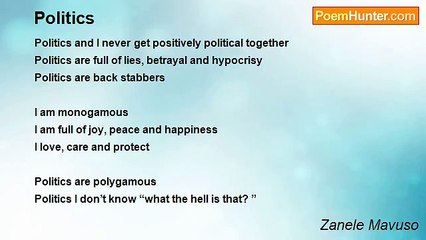 Zanele Mavuso - Politics