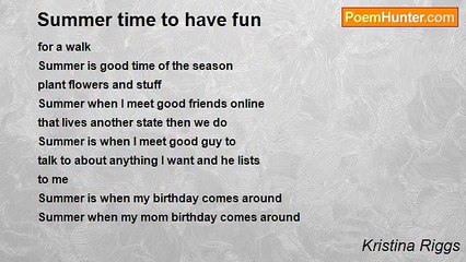 Kristina Riggs - Summer time to have fun