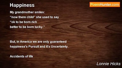 Lonnie Hicks - Happiness