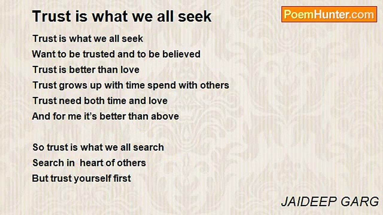 JAIDEEP GARG - Trust is what we all seek