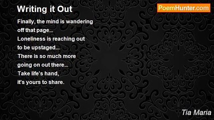 Tia Maria - Writing it Out