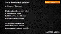 T.James Becker - Invisible Me (kyrielle)