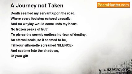 Lazarus Knix - A Journey not Taken