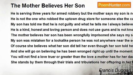 Francis Duggan - The Mother Believes Her Son