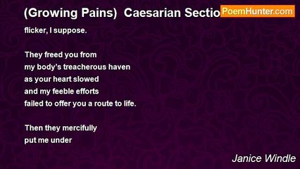 Janice Windle - (Growing Pains)  Caesarian Section