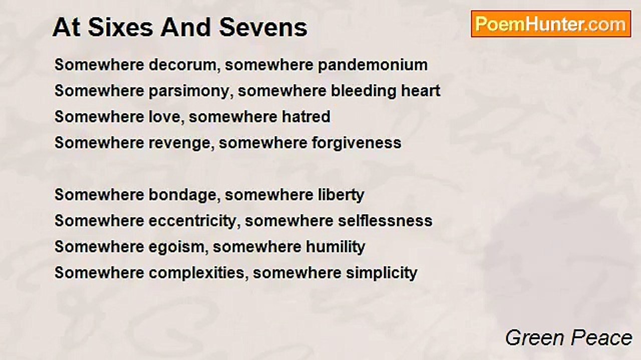 Green Peace - At Sixes And Sevens