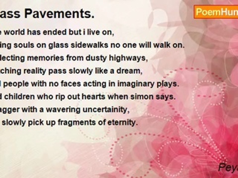 Peya Jakob - Glass Pavements.
