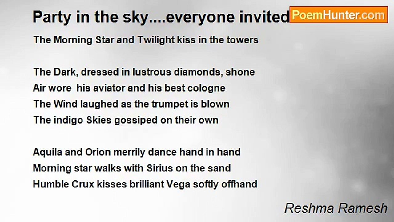 Reshma Ramesh - Party in the sky....everyone invited! !