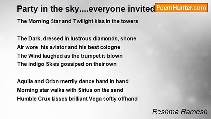 Reshma Ramesh - Party in the sky....everyone invited! !