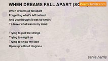 sania harris - WHEN DREAMS FALL APART (SONG)