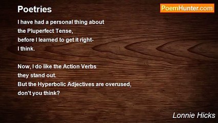 Lonnie Hicks - Poetries