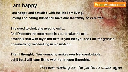 Traveler waiting for the paths to cross again - I am happy