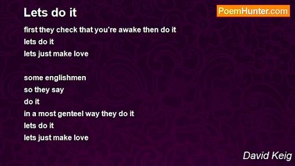 David Keig - Lets do it
