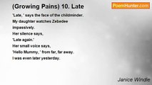 Janice Windle - (Growing Pains) 10. Late