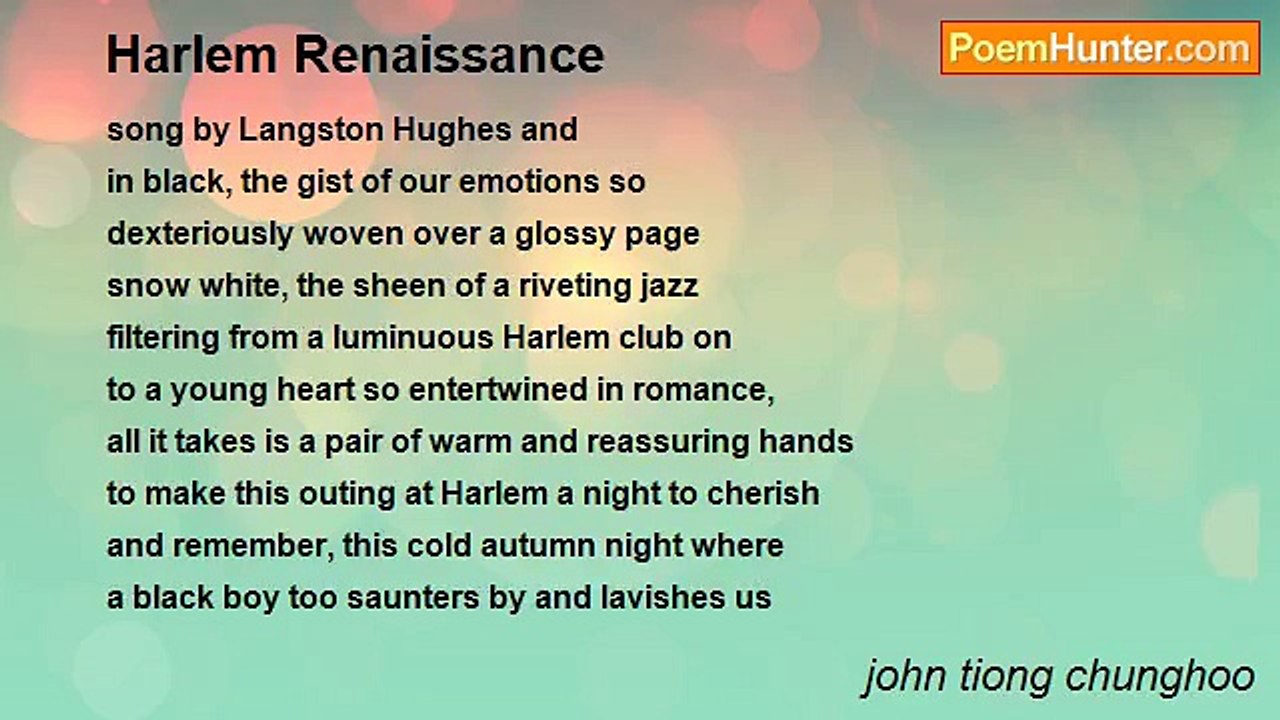 john tiong chunghoo - Harlem Renaissance