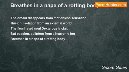 Gioom Galen - Breathes in a nape of a rotting body..
